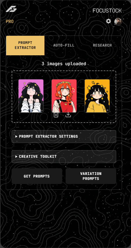 Focustock Extension Interface